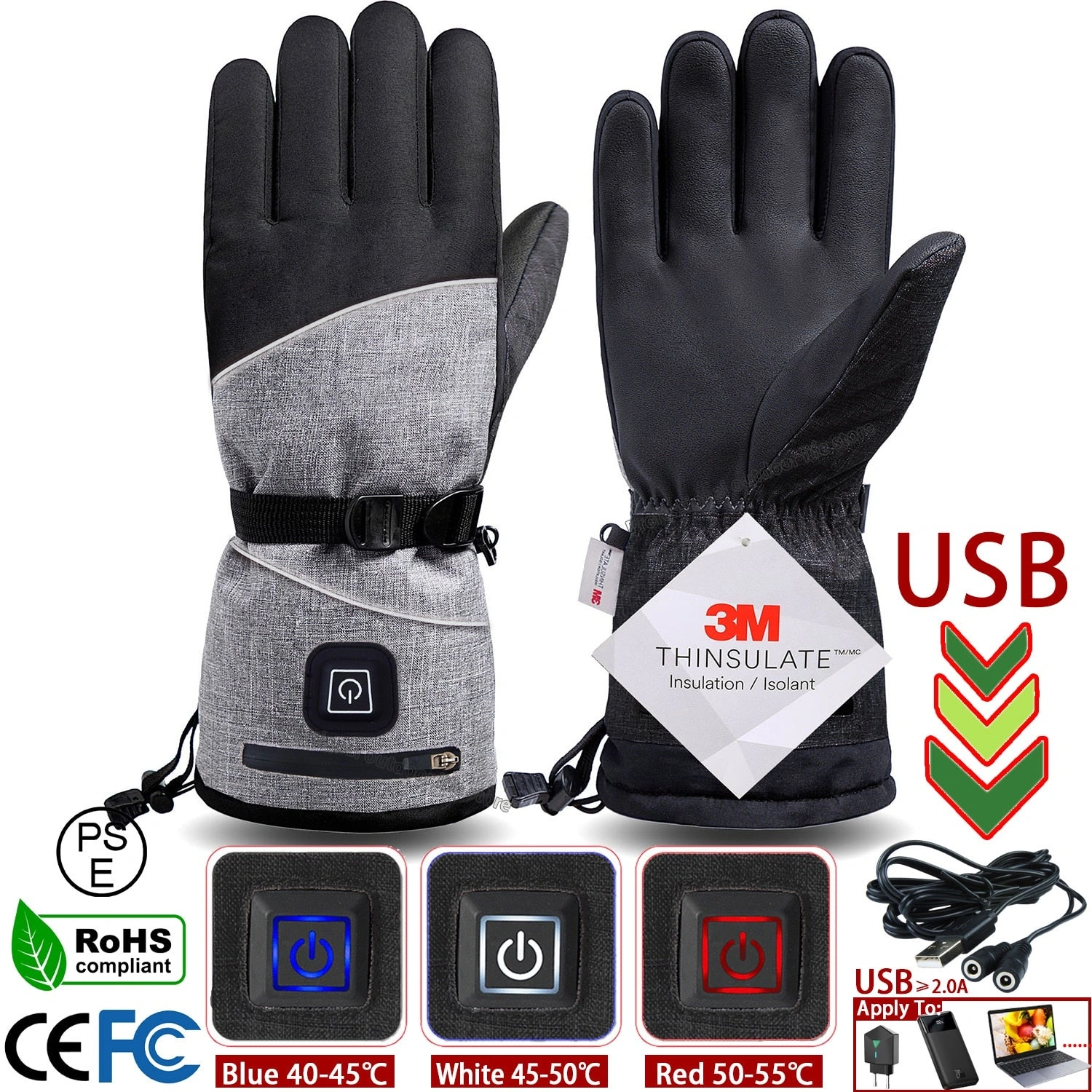 Warm Hands Winter Bliss 3M Heated Gloves